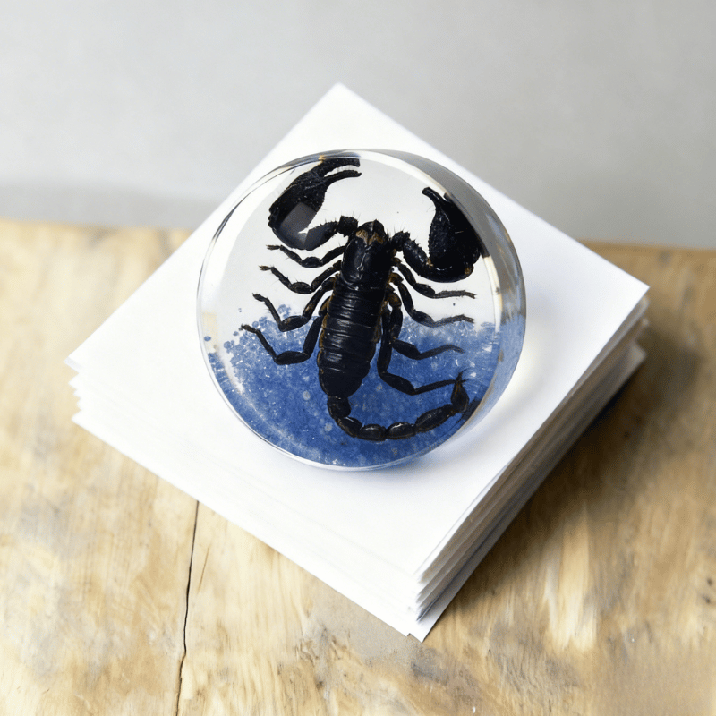 Crystal Scorpion Paperweight.