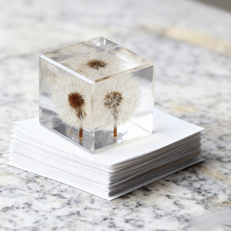 Dandelion paperweight.