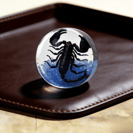 Crystal Scorpion Paperweight.