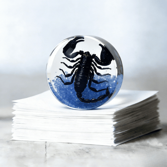 Crystal Scorpion Paperweight.