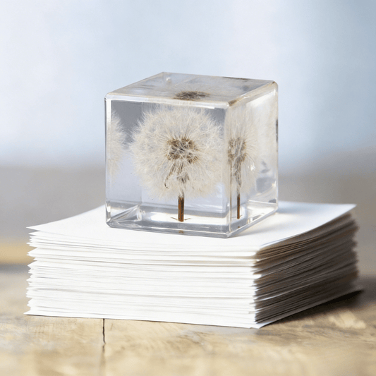 Dandelion paperweight.
